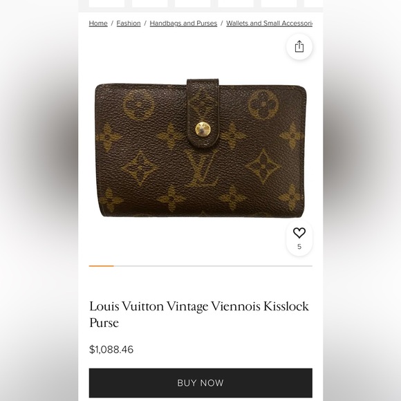 Louis Vuitton Vintage Viennois Wallet with Kisslock. Authentic and rare. - Picture 17 of 17